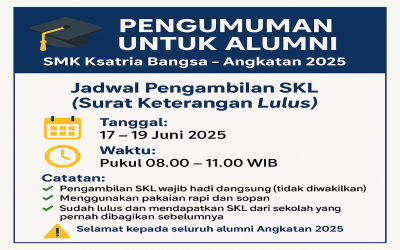 Informasi Pengambilan SKL dan Nilai Ujian Sekolah Angkatan 2025